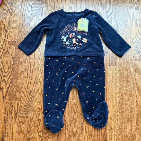 NEW Sergent Major Velour Footie 12 Months - Picture 2 of 9